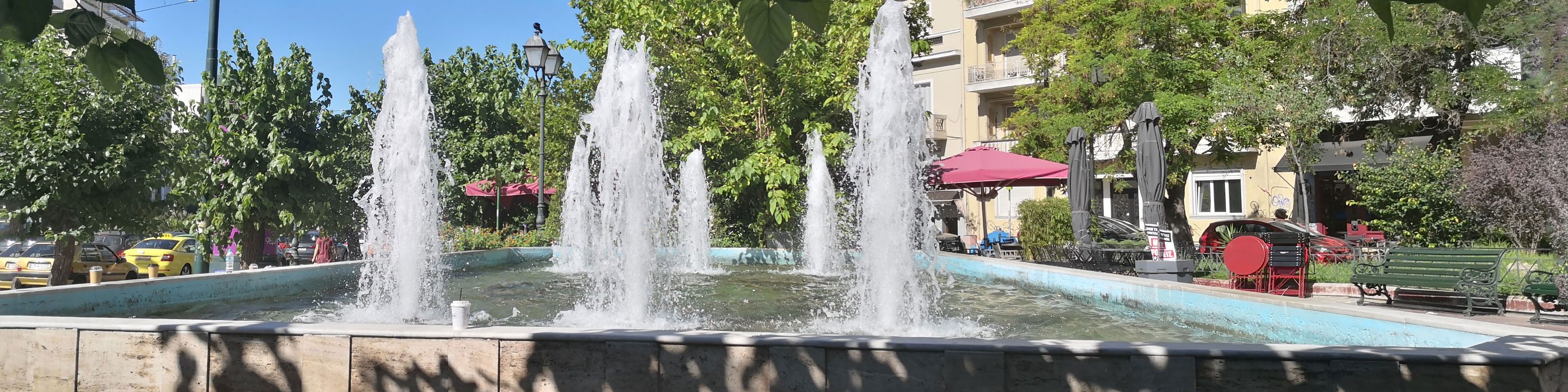 Fountain at Mavilis Square in Athens