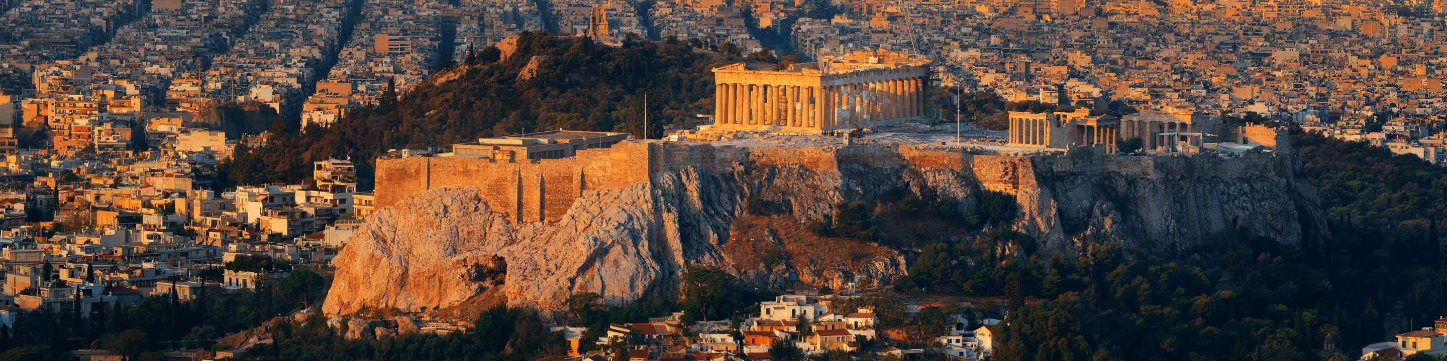 Acropolis Hill with Parthenon Temple in Athens